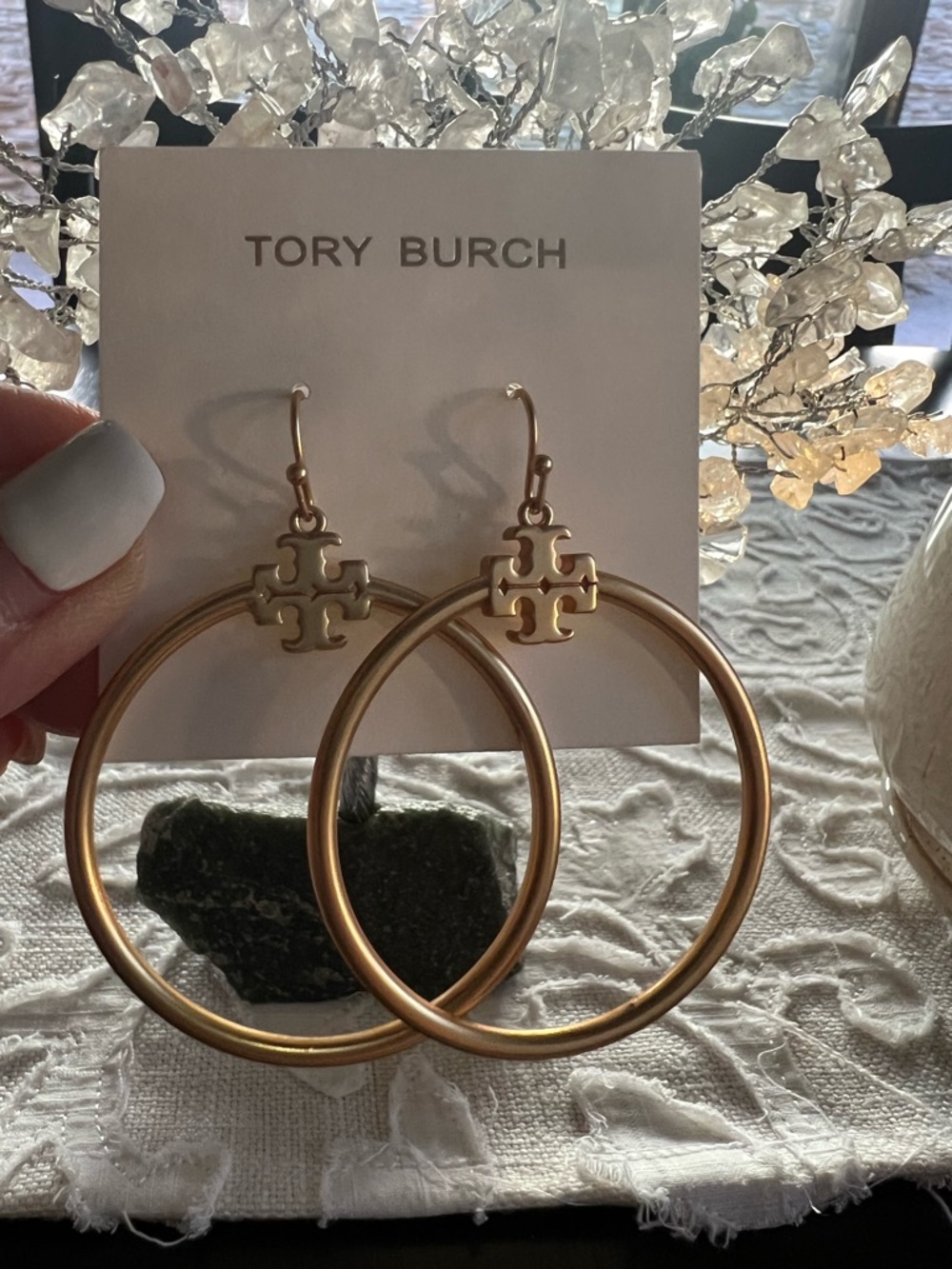 Tory Burch Hoop Gold Earrings